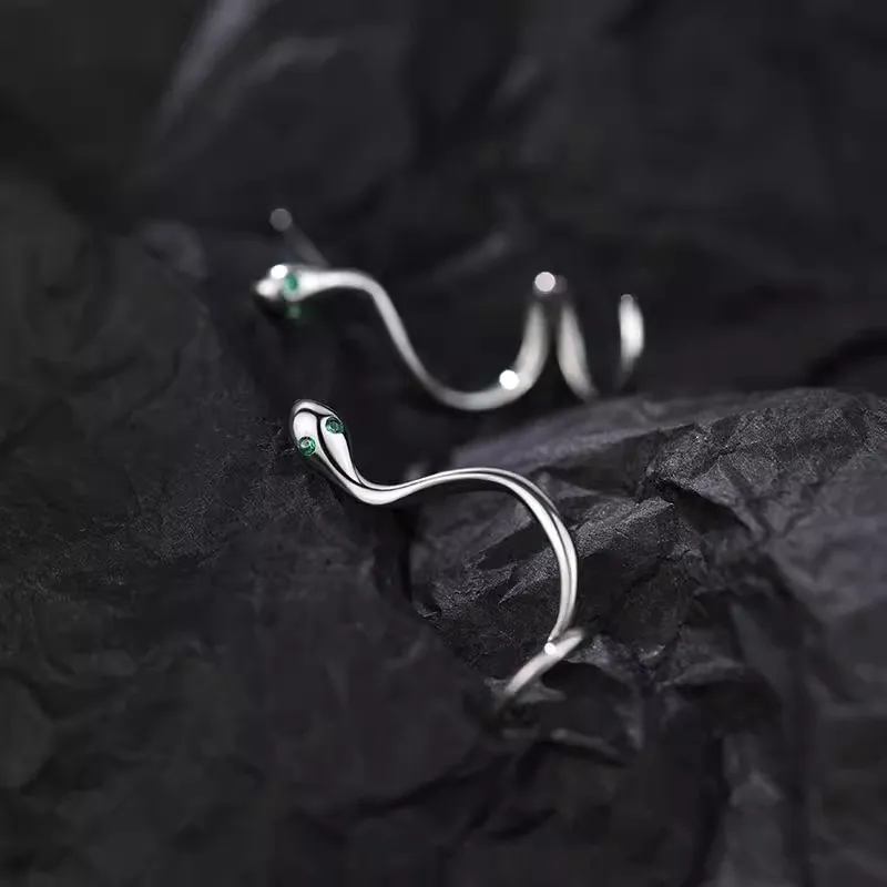 Heart Grass S925 Silver Stud Earrings Women's-2