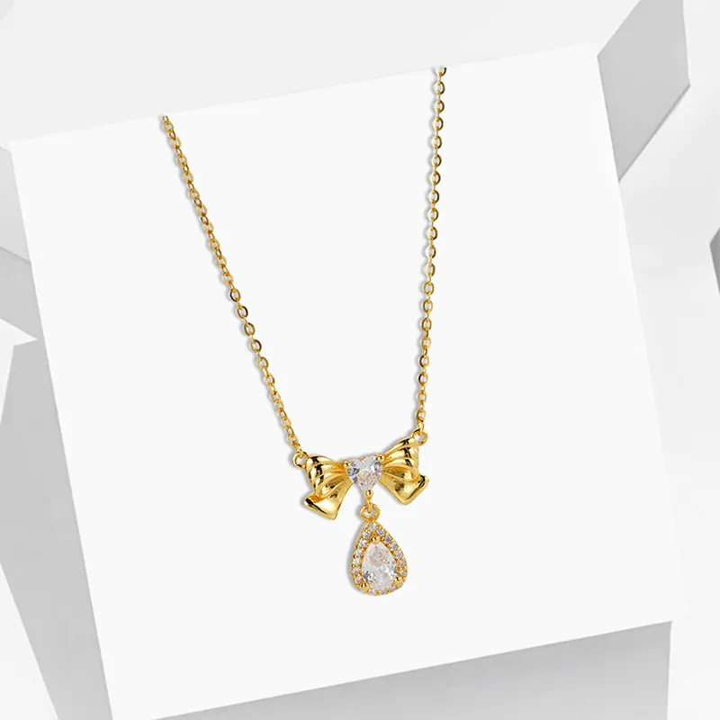 Heart Grass S925 Silver Necklaces Women's-1