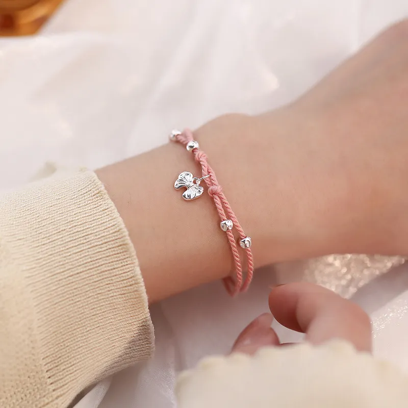 Heart Grass S925 Silver Bracelets Women's-3