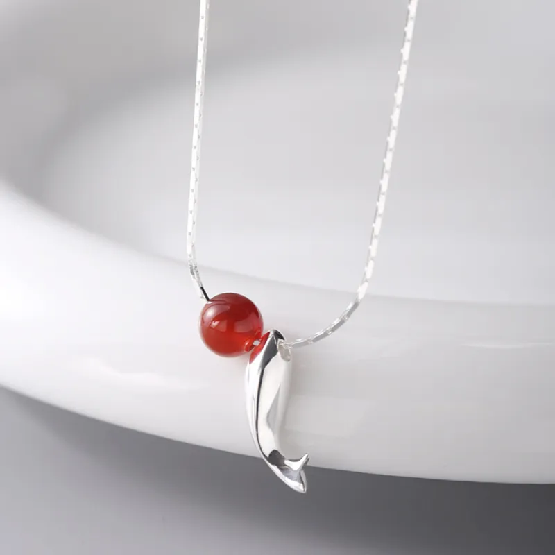 Heart Grass S925 Silver Necklaces Women's-1