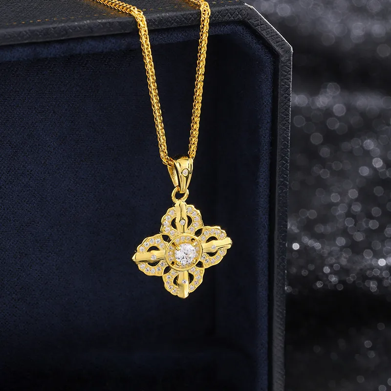 Heart Grass 999 Fine Silver Necklaces Women's-1
