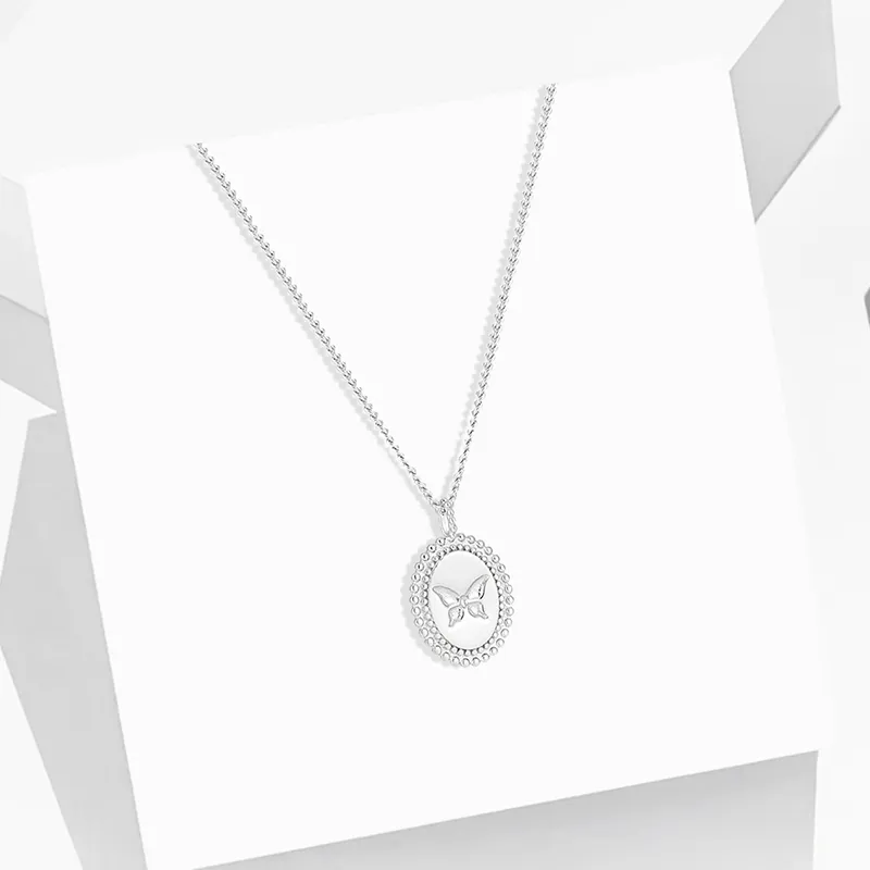 Heart Grass S925 Silver Necklaces Women's-1