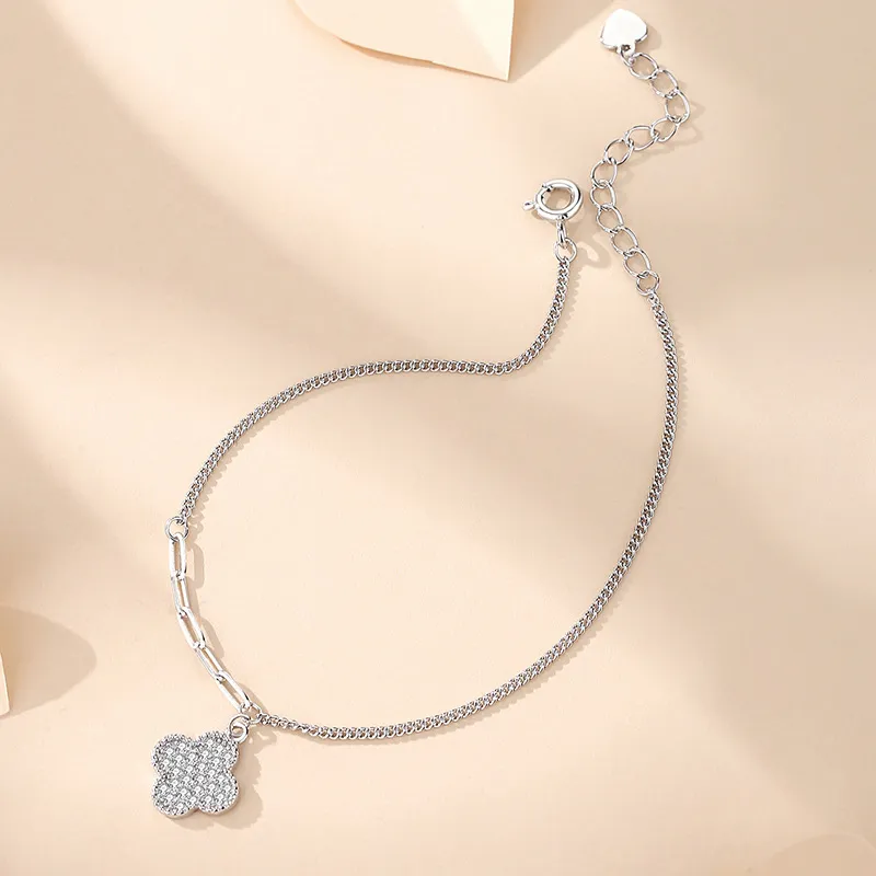 Heart Grass S925 Silver Bracelets Women's-2