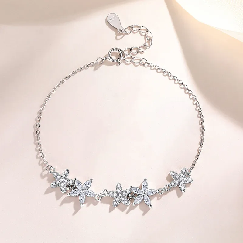 Heart Grass S925 Silver Bracelets Women's-1
