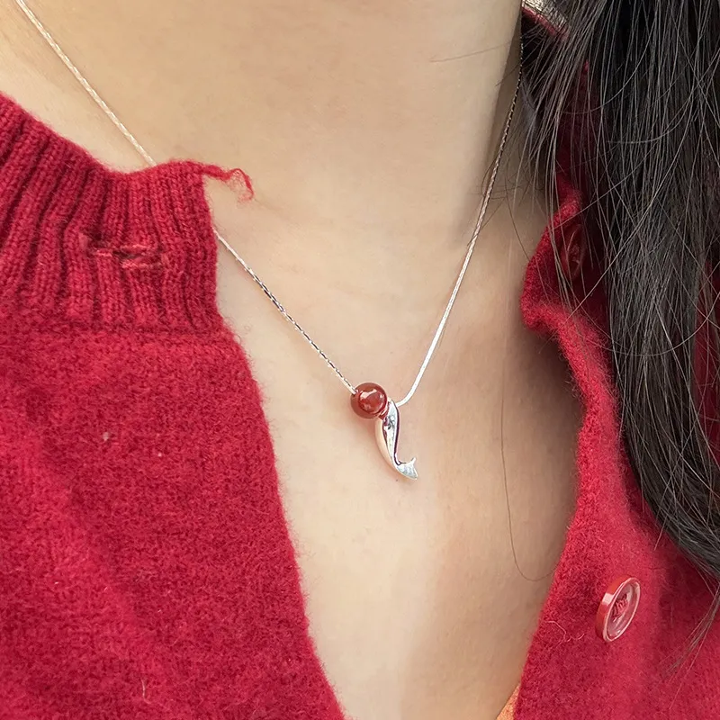 Heart Grass S925 Silver Necklaces Women's-3