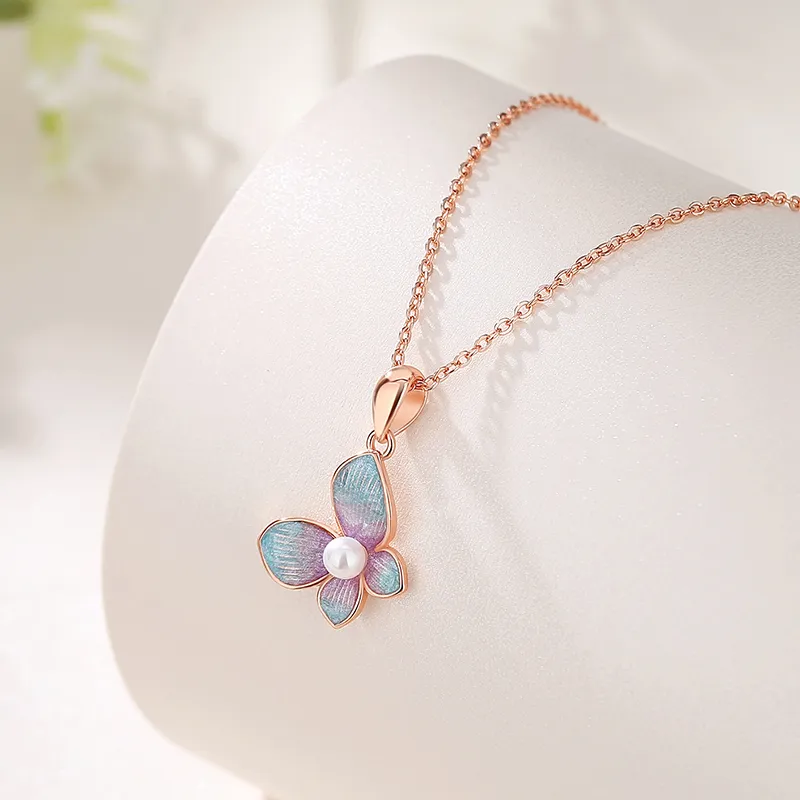 Heart Grass S925 Silver Necklaces Women's-4