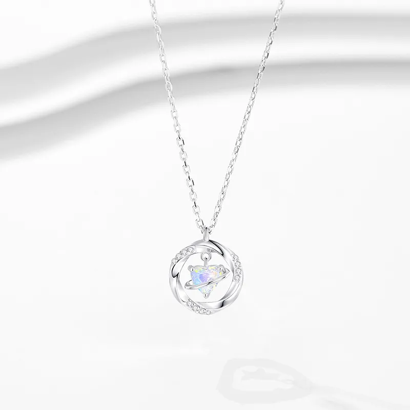 Heart Grass S925 Silver Necklaces Women's-1