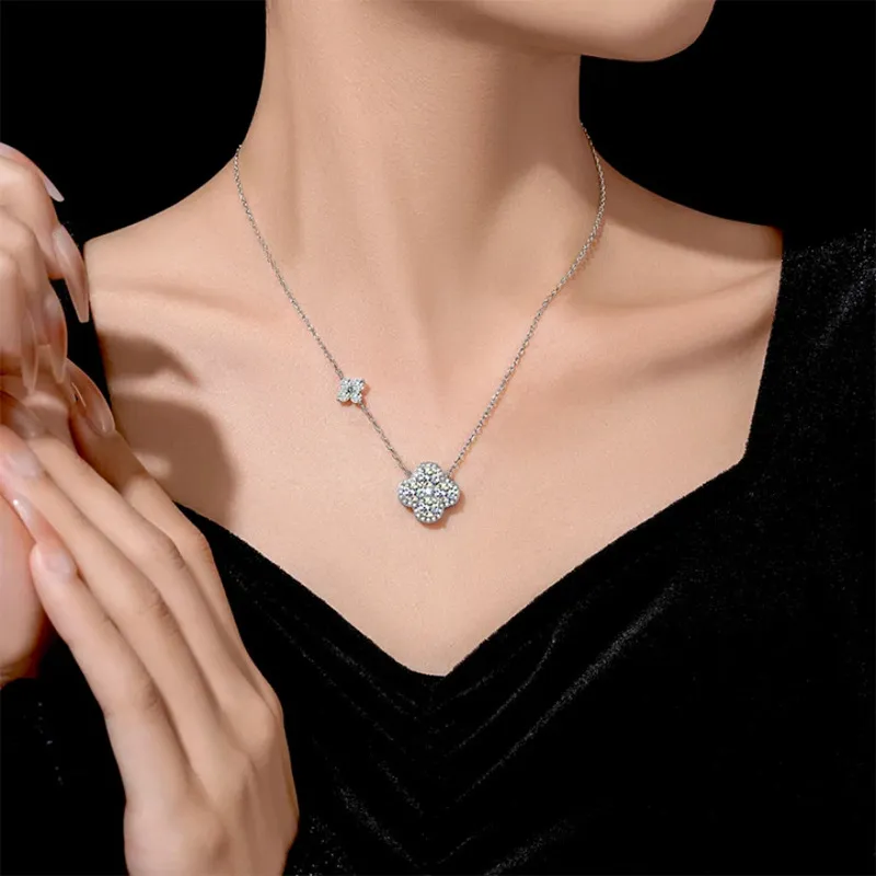 Heart Grass S999 Fine Silver Necklaces Women's-3