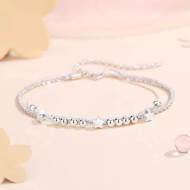 Heart Grass S 990 Silver Bracelets Women's-1