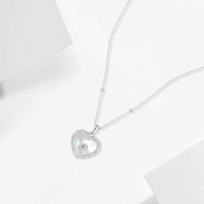 Heart Grass S925 Silver Necklaces Women's-2