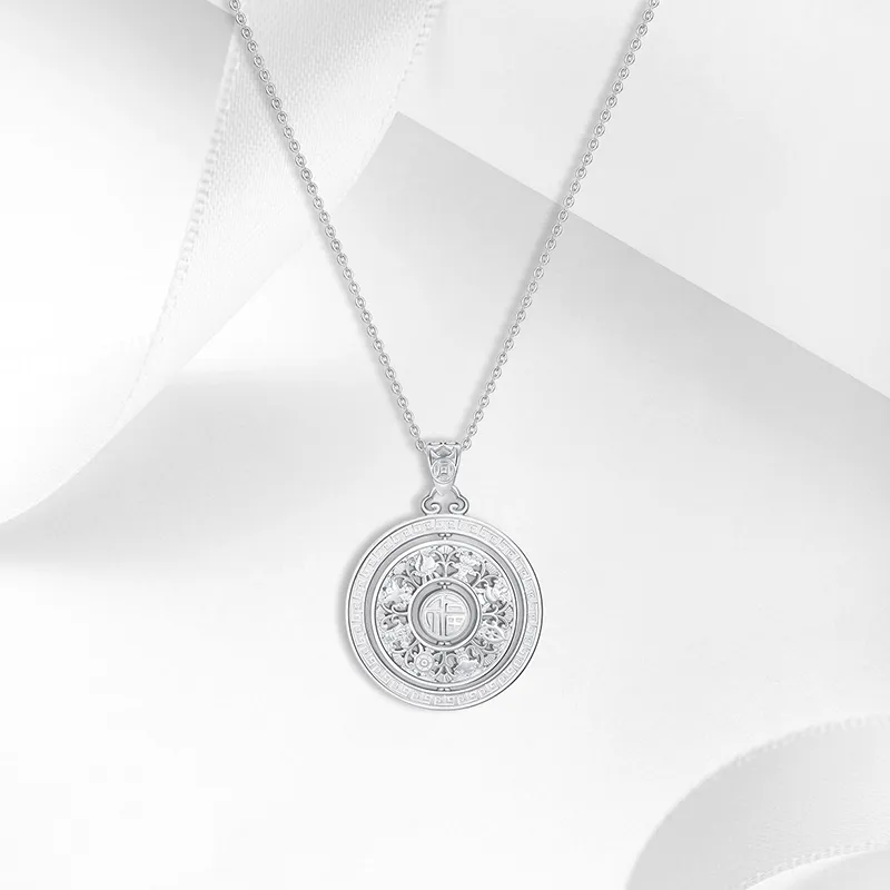 Heart Grass 999 Fine Silver Necklaces Women's-1