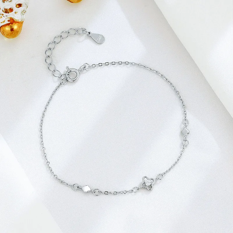 Heart Grass S925 Silver Bracelets Women's-4