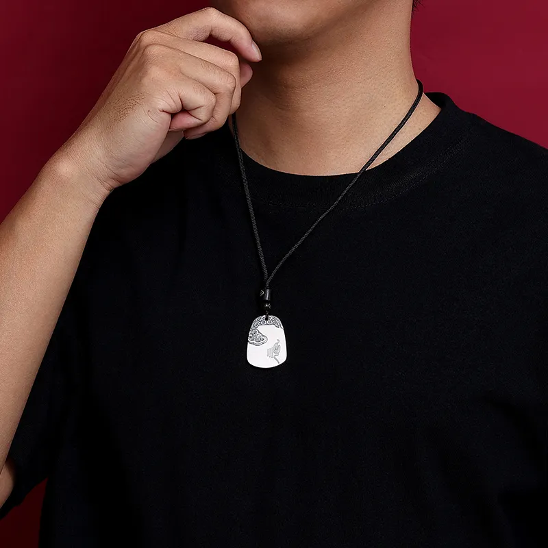 Heart Grass 999 Fine Silver Necklaces Unisex-3