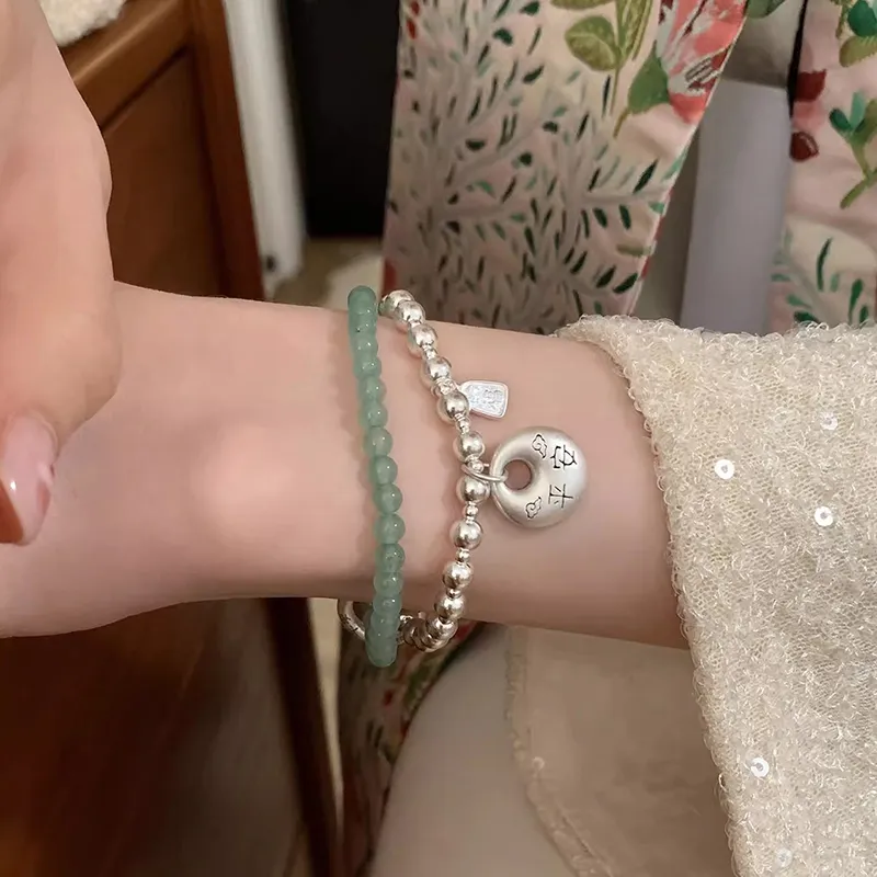 Heart Grass S925 Silver Bracelets Women's-3