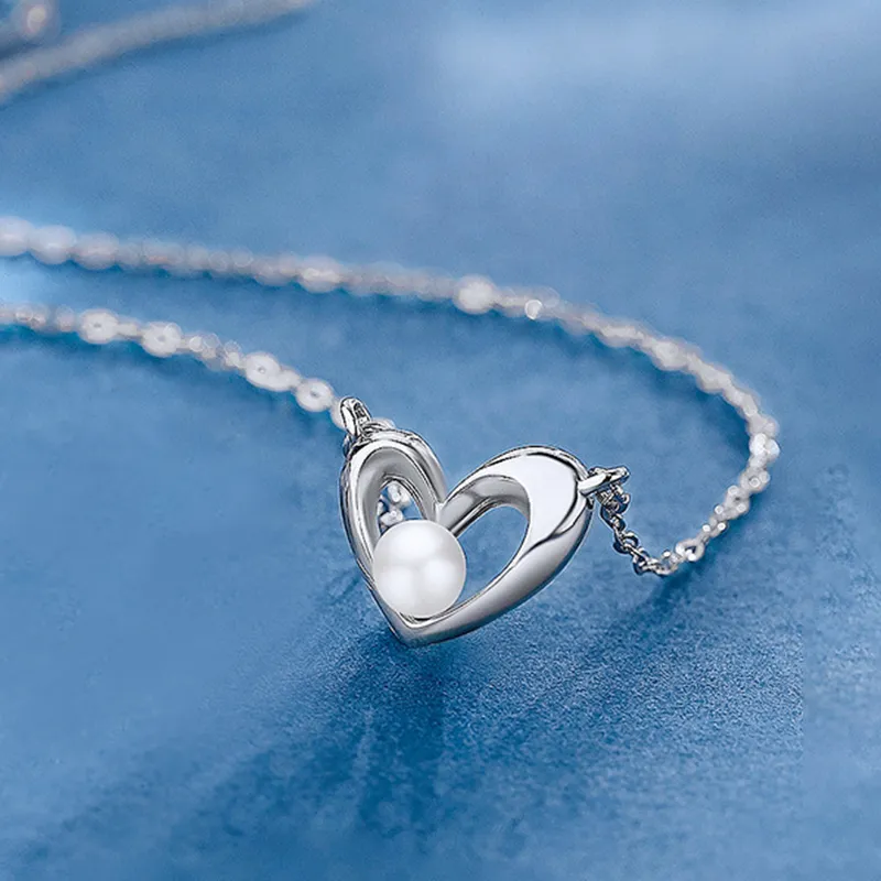 Heart Grass 999 Fine Silver Necklaces Women's-2