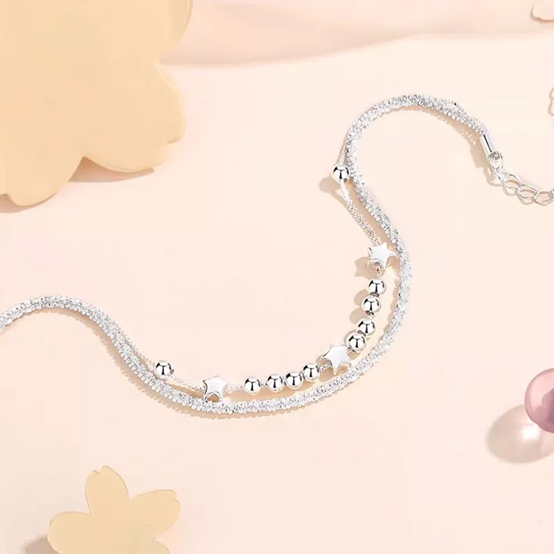 Heart Grass S 990 Silver Bracelets Women's-4