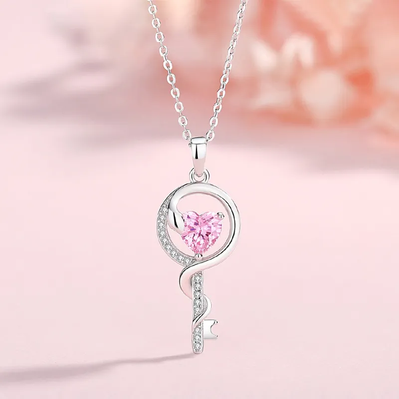 Heart Grass S925 Silver Necklaces Women's-1