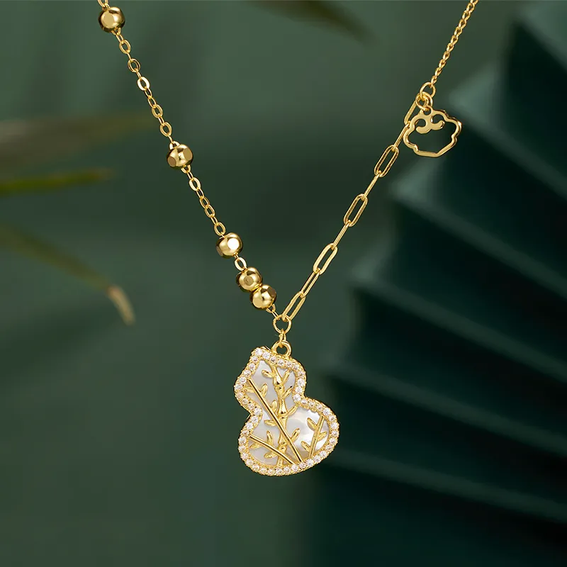 Heart Grass S925 Silver Necklaces Women's-1
