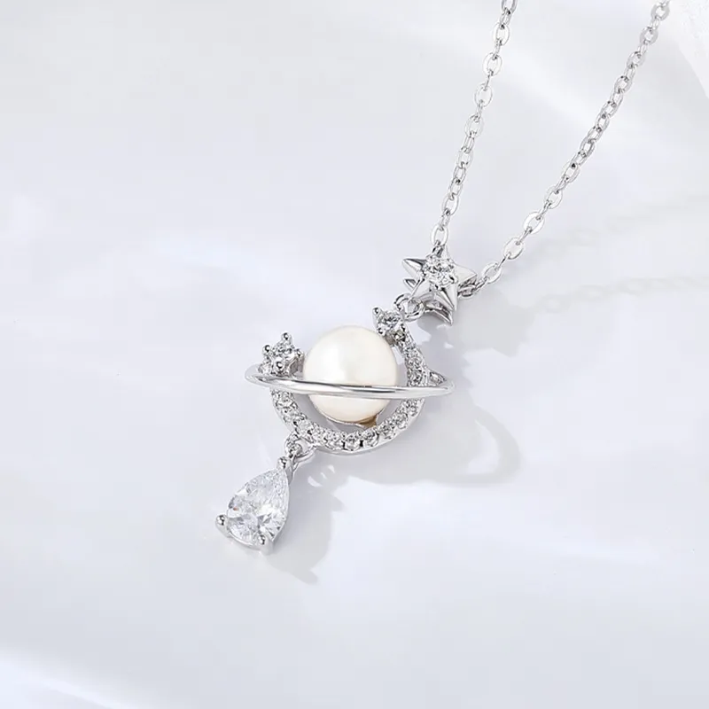 Heart Grass S925 Silver Necklaces Women's-2