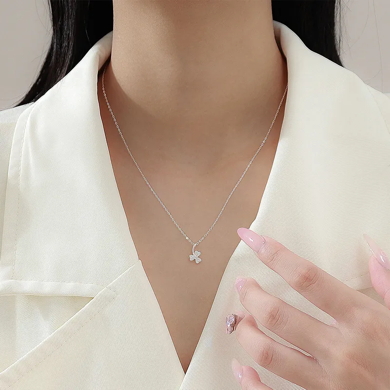 Heart Grass 999 Fine Silver Necklaces Women's-3