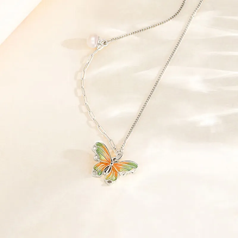 Heart Grass S925 Silver Necklaces Women's-4