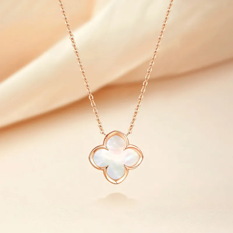 Heart Grass S925 Silver Necklaces Women's-1