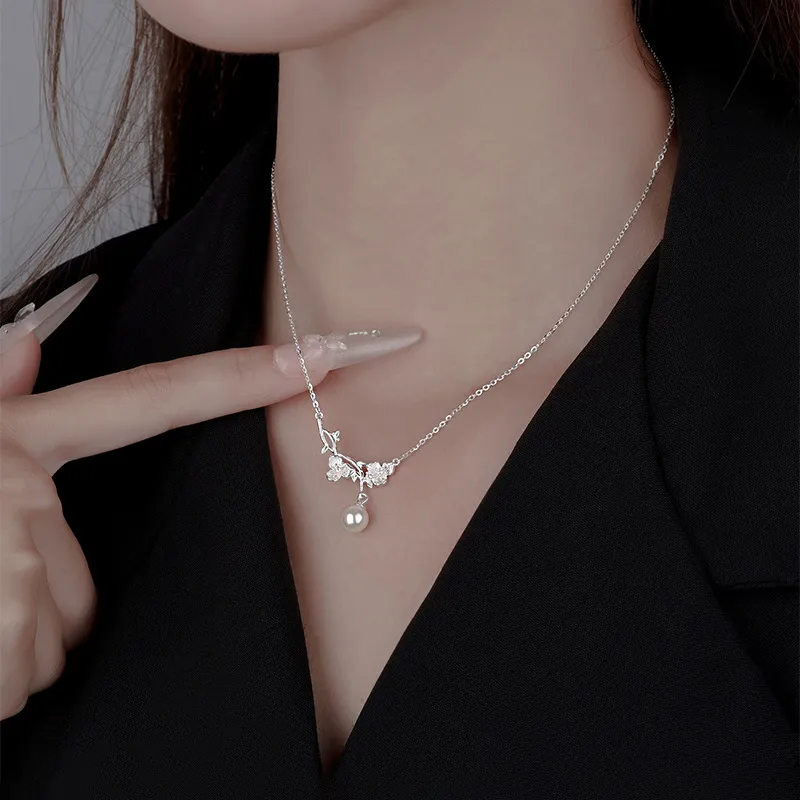 Heart Grass 999 Fine Silver Necklaces Women's-3