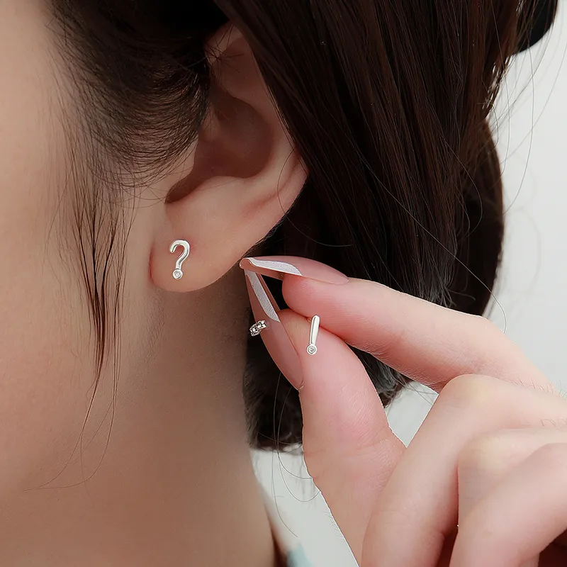 Heart Grass 999 Fine Silver Stud Earrings Women's-3