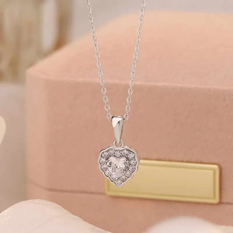 Heart Grass S925 Silver Necklaces Women's-1