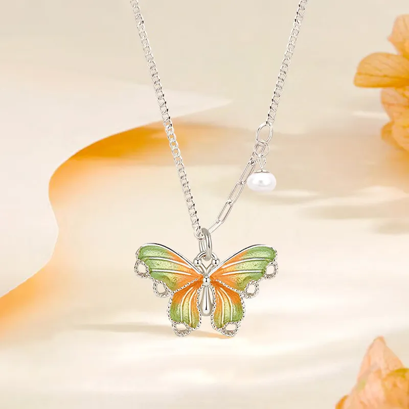 Heart Grass S925 Silver Necklaces Women's-1