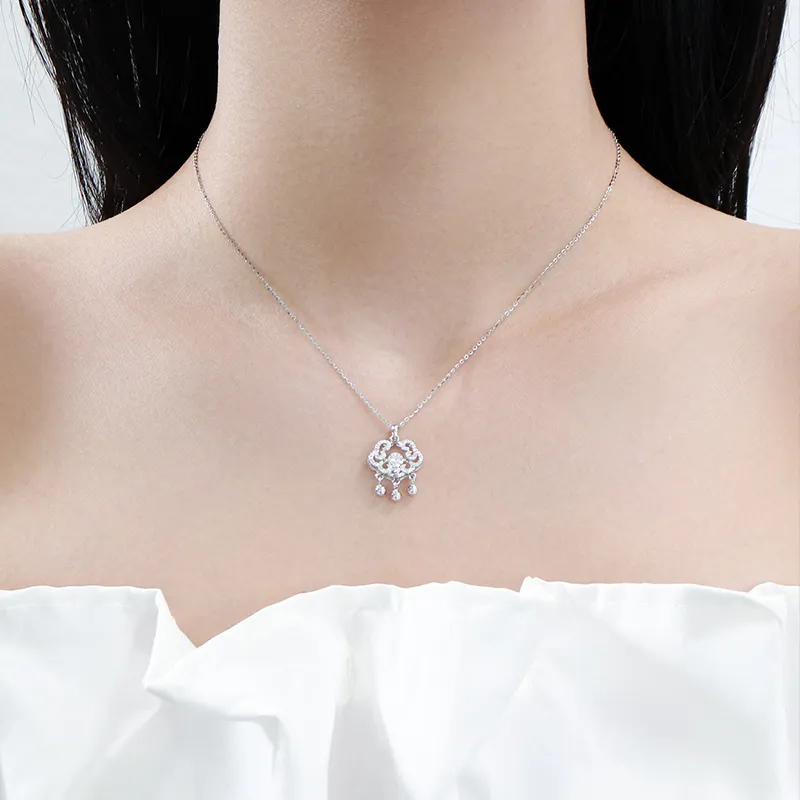 Heart Grass 999 Fine Silver Necklaces Women's-3