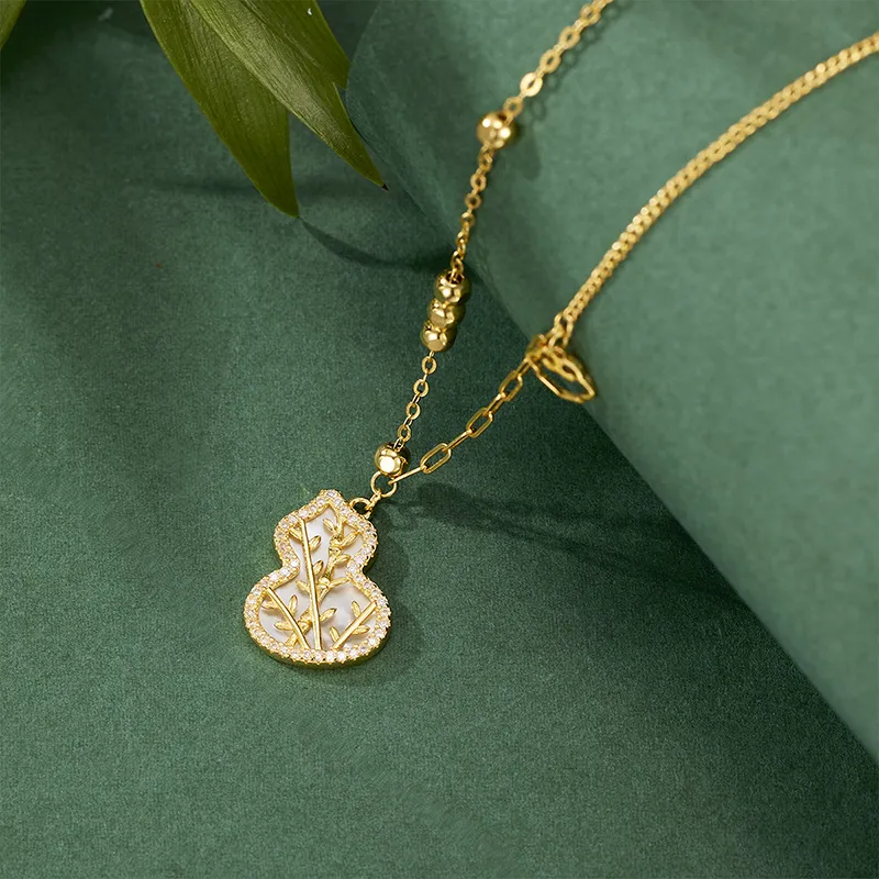 Heart Grass S925 Silver Necklaces Women's-4