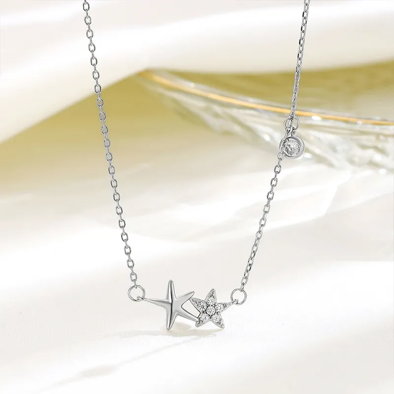 Heart Grass S925 Silver Necklaces Women's-1