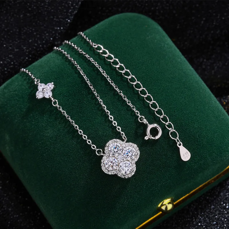 Heart Grass S999 Fine Silver Necklaces Women's-4