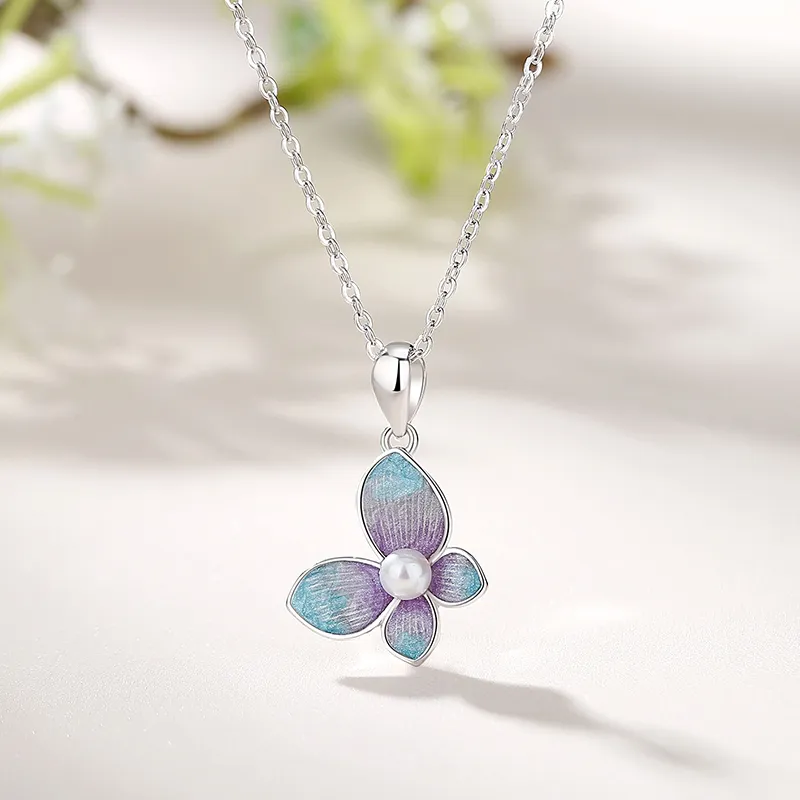 Heart Grass S925 Silver Necklaces Women's-1