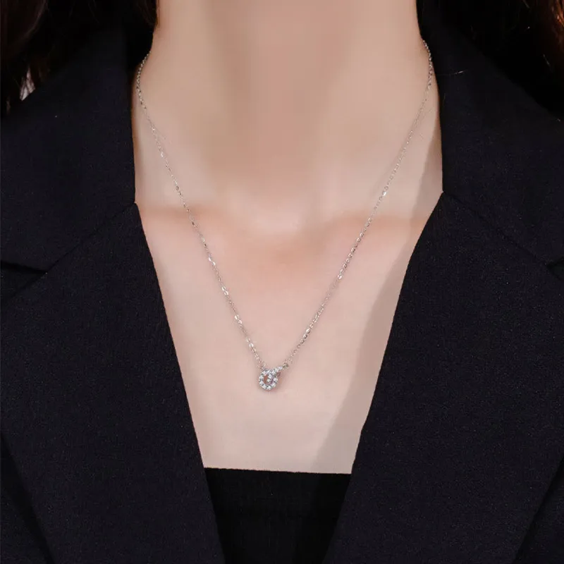 Heart Grass S925 Silver Necklaces Women's-4