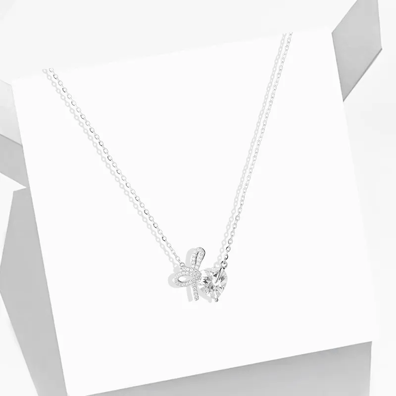 Heart Grass S925 Silver Necklaces Women's-2