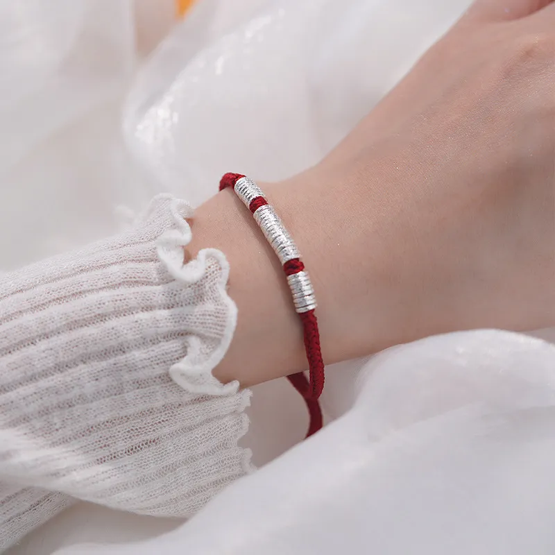 Heart Grass 999 Fine Silver Bracelets Women's-3