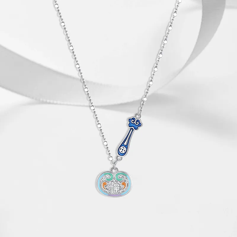 Heart Grass S925 Silver Necklaces Women's-1
