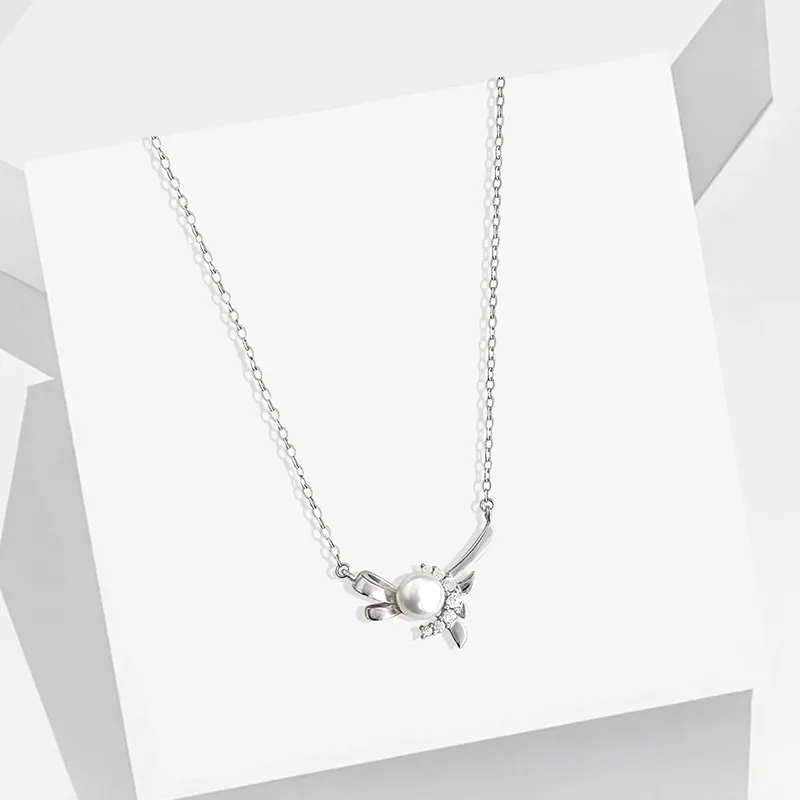 Heart Grass 925 Sterling Silver Necklaces Women's-1