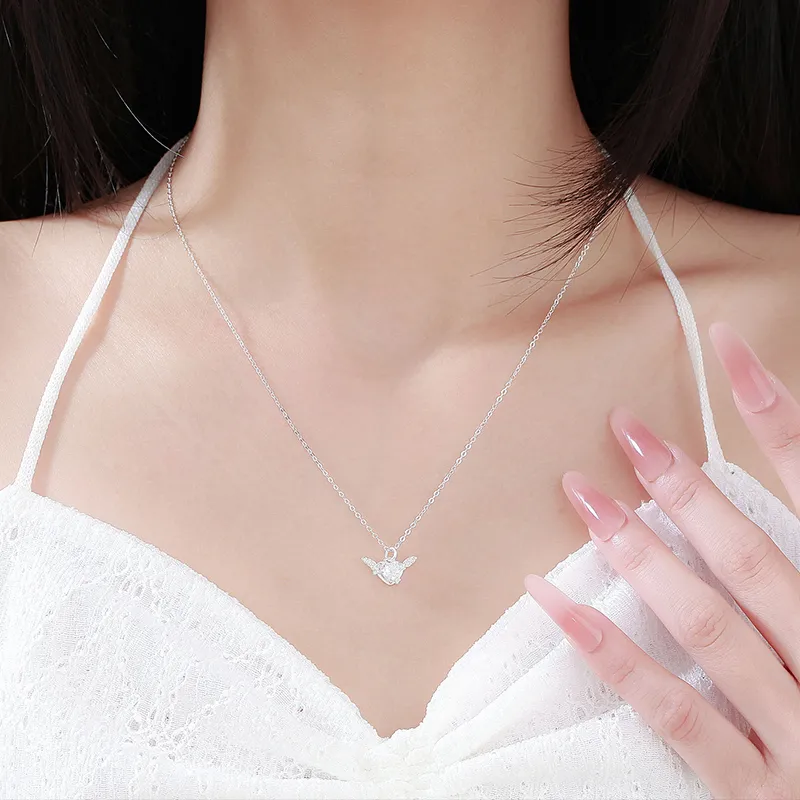 Heart Grass 999 Fine Silver Necklaces Women's-3
