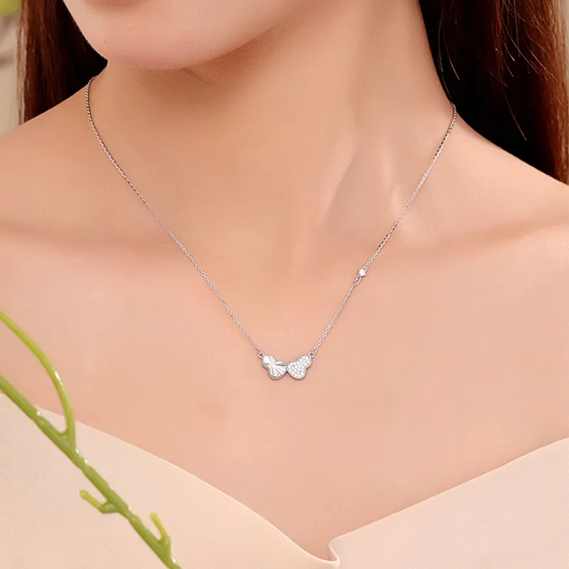 Heart Grass 999 Fine Silver Necklaces Women's-3