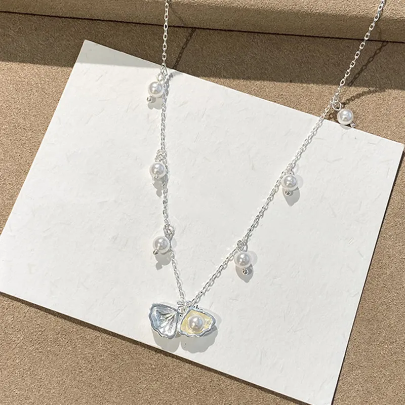 Heart Grass 925 Sterling Silver Necklaces Women's-1