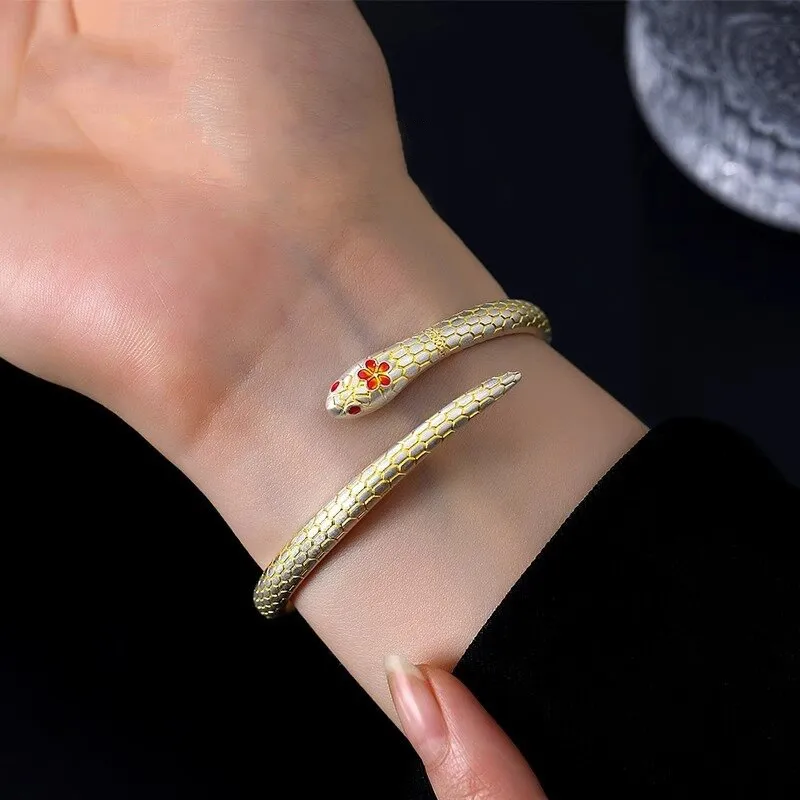 Heart Grass 999 Fine Silver Bangles Women's-3