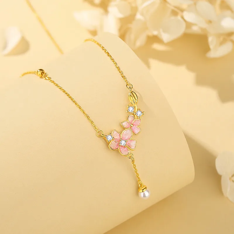 Heart Grass S925 Silver Necklaces Women's-9