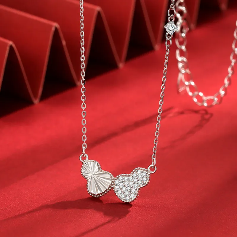 Heart Grass 999 Fine Silver Necklaces Women's-1
