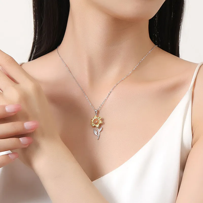 Heart Grass S925 Silver Necklaces Women's-3