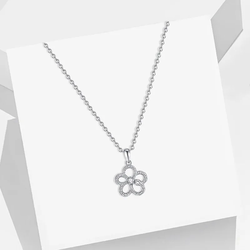 Heart Grass S925 Silver Necklaces Women's-1