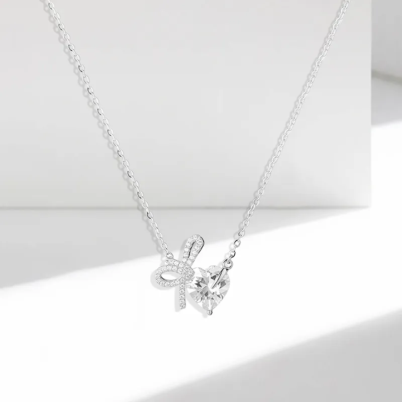 Heart Grass S925 Silver Necklaces Women's-1