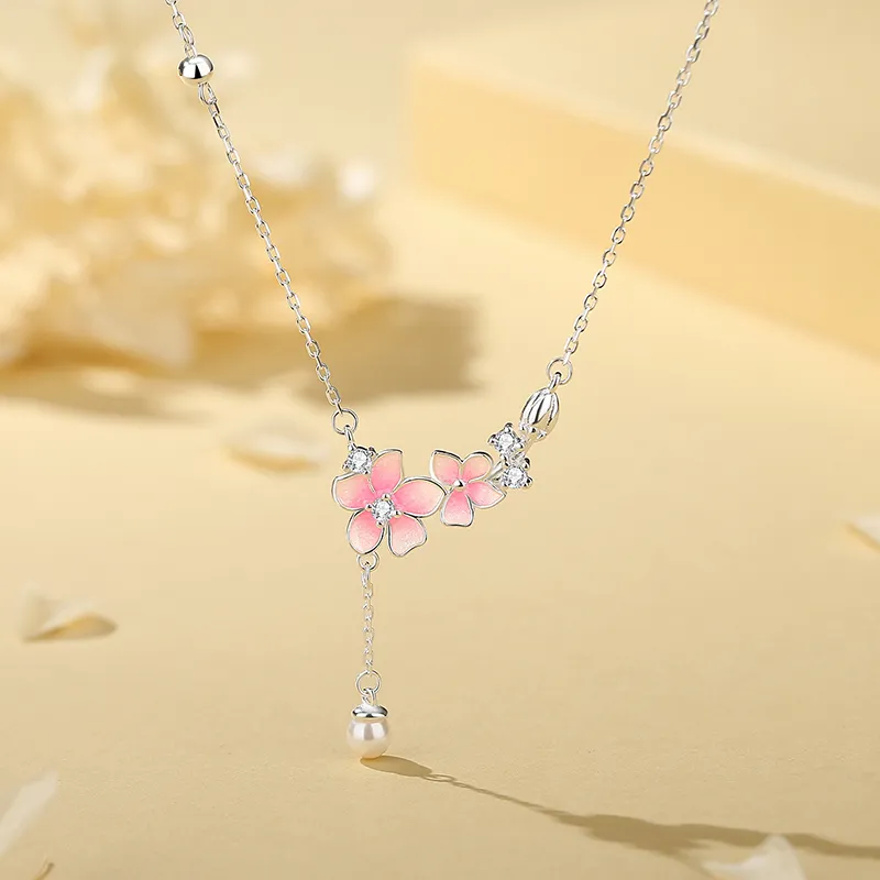 Heart Grass S925 Silver Necklaces Women's-1